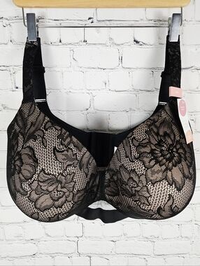 CACIQUE | Comfort Bliss lightly lined full coverage underwire floral lace bra